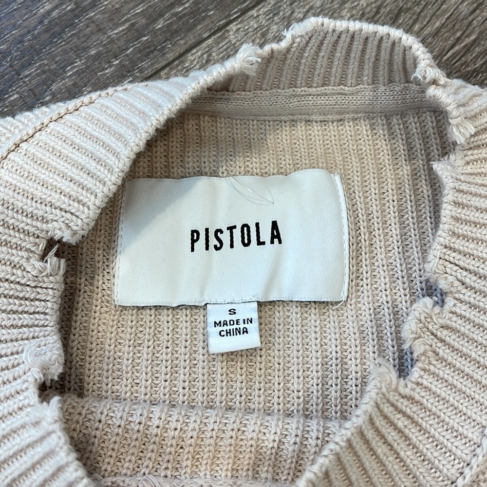 Pistola Distressed Pocket Sweater 100 % Cotton - Picture 4 of 7